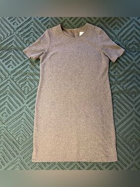 Vintage Nancy Michaels Grey Midi Shift Dress